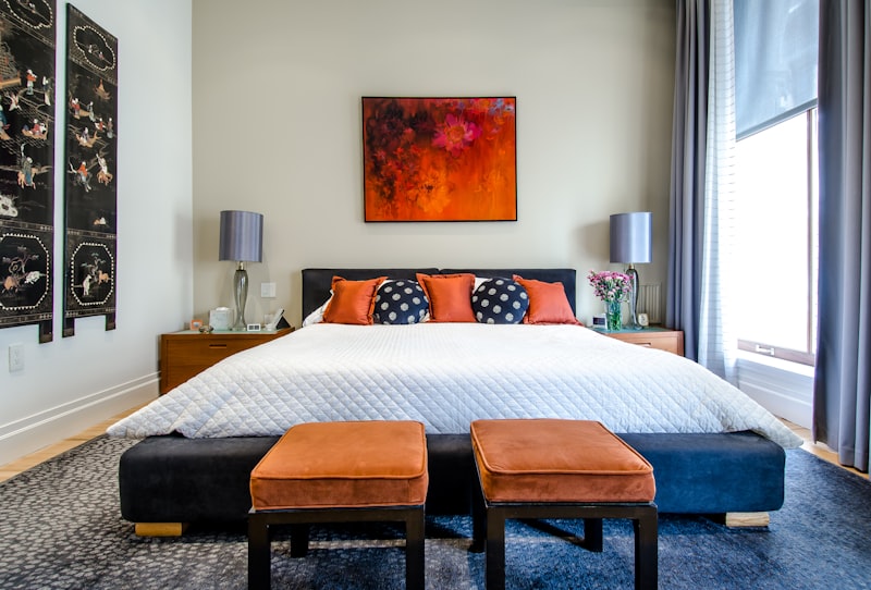 Calm bedroom setting prepared for a restful night sleep